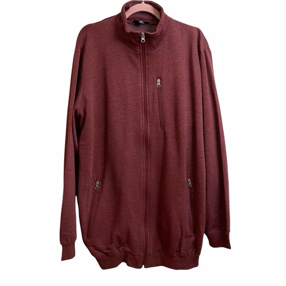 King Size Red Zip Up Sweatshirt NWOT - Picture 1 of 6